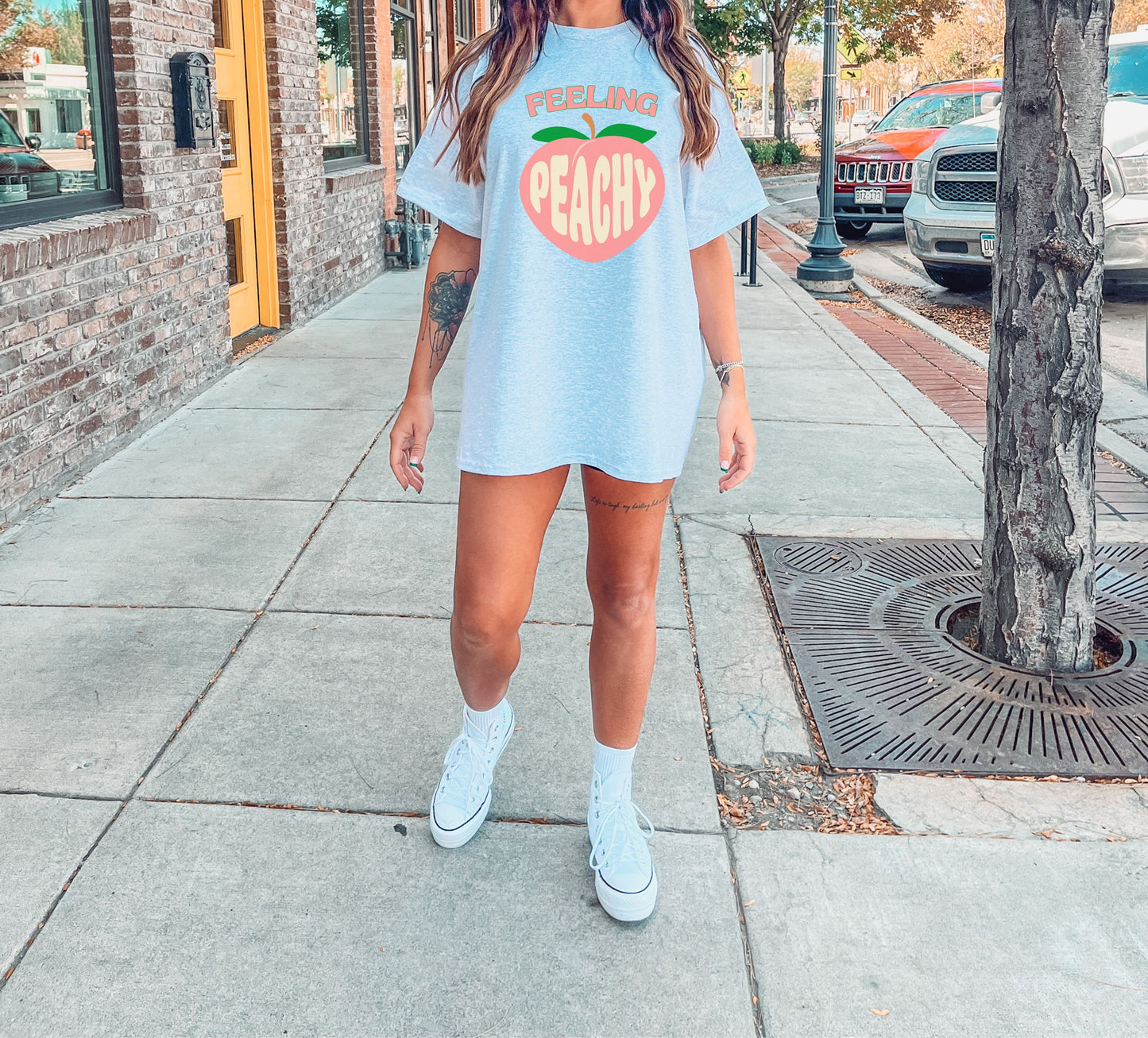 Feeling Peachy Oversized Workout Tee