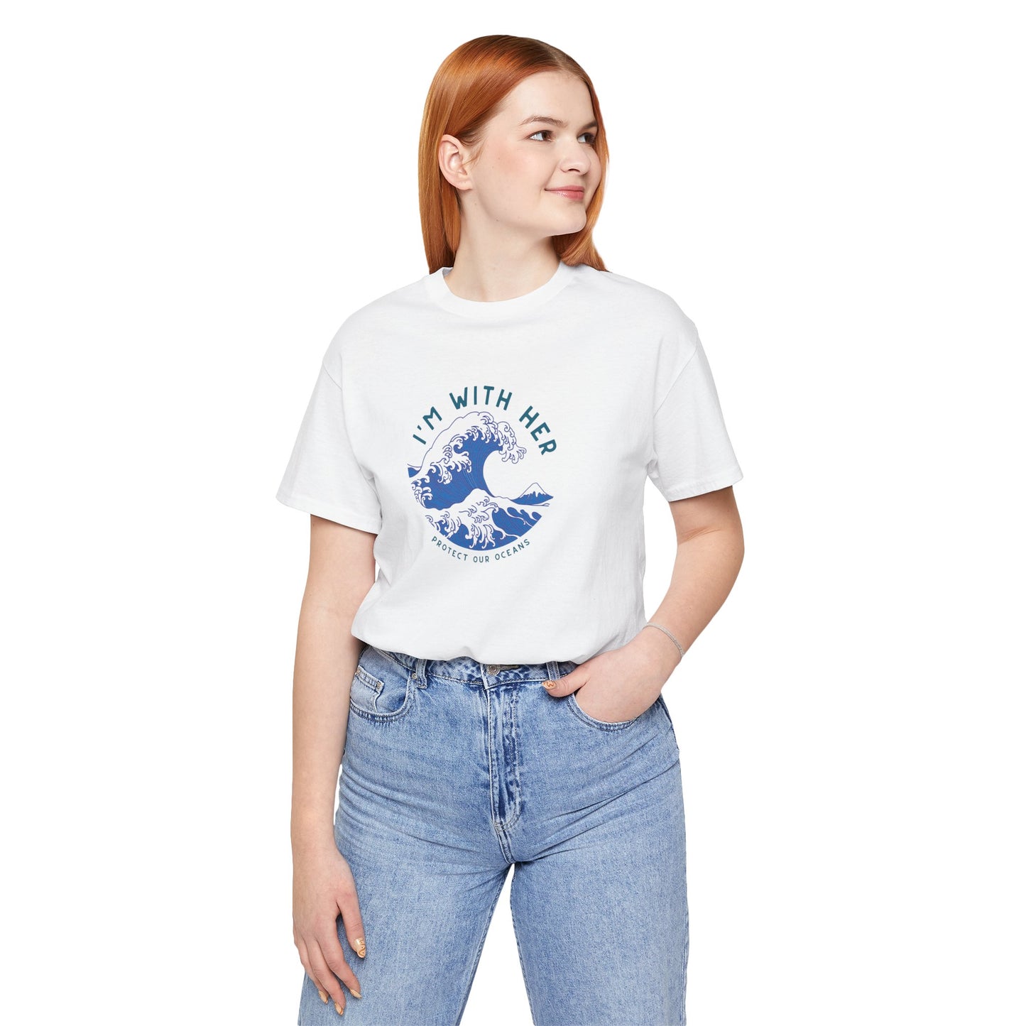 Environmental Activism Tee, Ocean Conservation Shirt, I'm With Her Top, Protect the Ocean Apparel