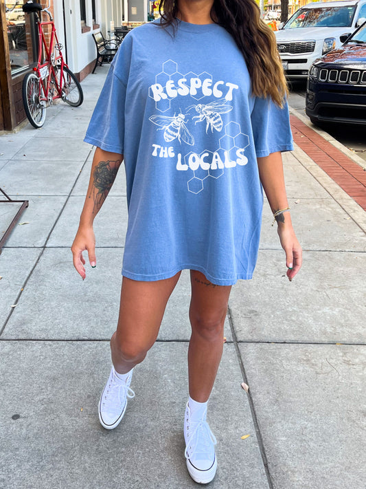 Respect the Locals-Save the Bees Oversized Tee